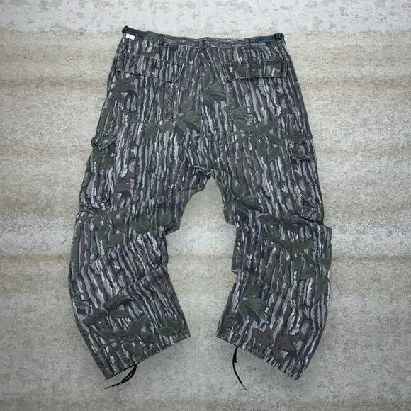 Vintage 90s Realtree Hunting Camo Tactical Pants 36x30 Baggy Wide Leg Fit Duxbak - Picture 1 of 4